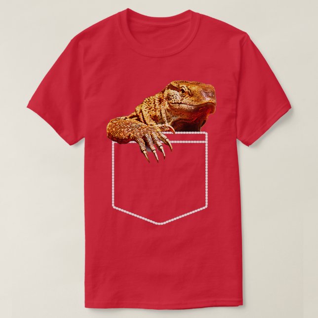 T-shirt Poche Lizard Moniteur Savannah (Design devant)