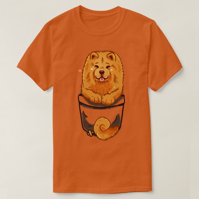 T-shirt Poche mignon Chow Chien (Design devant)