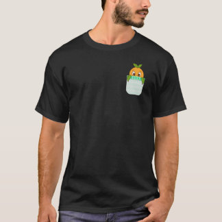 T-shirt Poche orangée Imprimer .png