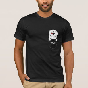 T-shirt Poche Poméranie chiot chien mignon