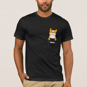 T-shirt Poche Shiba Inu chiot chien mignon