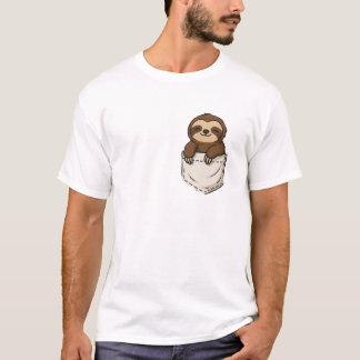 T-shirt Poche Sloth & Purple Silver Parachute Sloth back