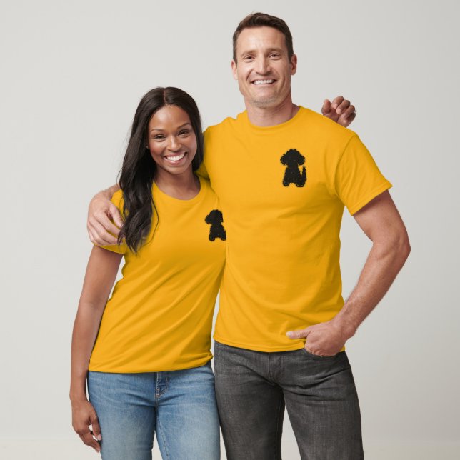 T-shirt Poche TDD T Doodle noir (Unisexe)