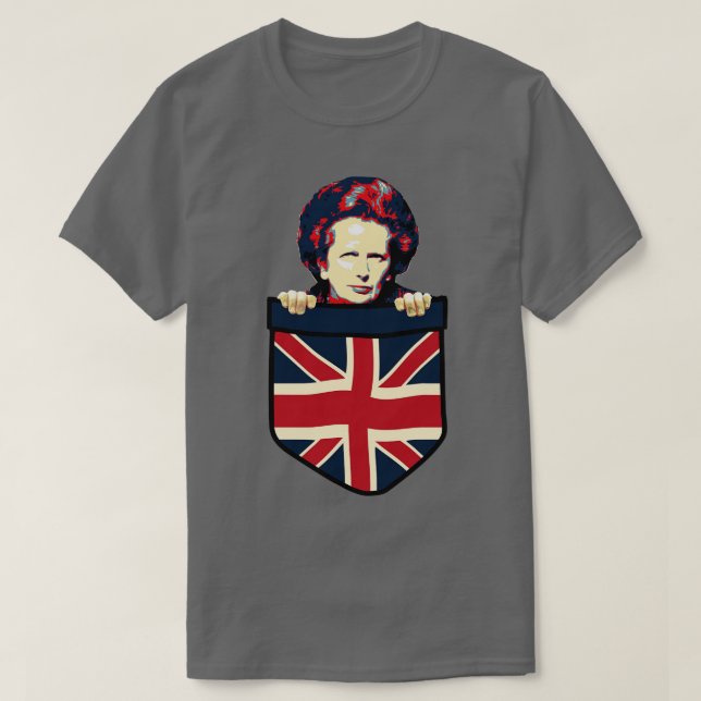 T-shirt Poche thoracique Margaret Thatcher (Design devant)