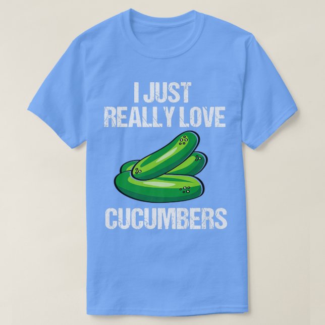 T-shirt Pochettes de concombre amusantes (Design devant)