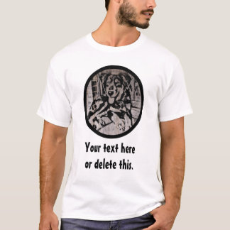 T-shirt Pochoir anglais de chiot de berger