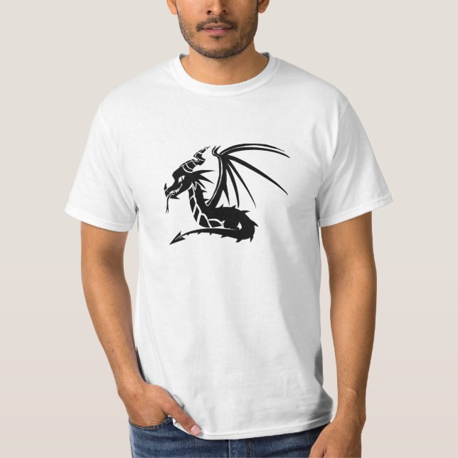T-shirt Pochoir de dragon (Devant)