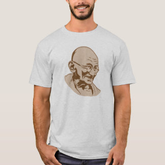 T-shirt pochoir de portrait de l'Inde de gandhi rétro