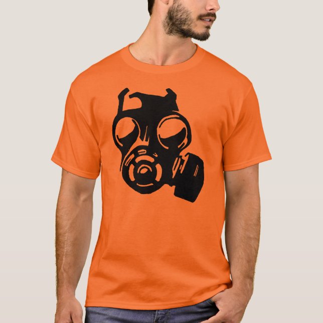 T-Shirt pochoir graphique Masque à gaz (Devant)
