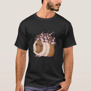 T-shirt Pochon de Guinée Japonais Cerisier Fleur Fleur Fle