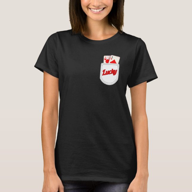 T-shirt Pocket Aces Poker Card & Poker Player Jeu (Devant)