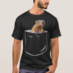 T-shirt Pocket Capybara Shirt Funny Capybara In Pocket
