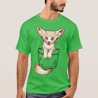 T-shirt Pocket Cute Fennec Fox