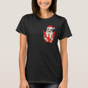 T-shirt Pocket de Noël du berger australien pour chien