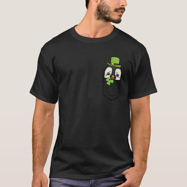 T-shirt Pocket Pingin mignonne Saint Paddys St patrick (Devant)