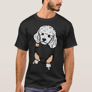 T-shirt Pocket Poodle Pieds mignon Mini Toy Animaux Amoure