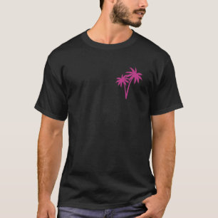 T-shirt Pocket rose Palm Tree mignonne Hawaiian Vacatio ét
