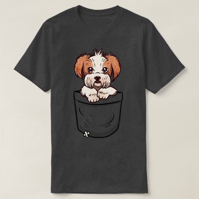 T-shirt Pocket Shih Tzu (Design devant)