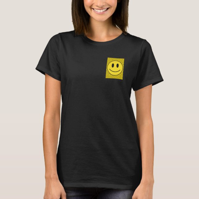 T-shirt Pocket Smiling Face Costume Happy Cute Smile Trend (Devant)