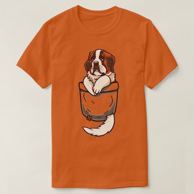 T-shirt Pocket St Bernard Puppy (Design devant)
