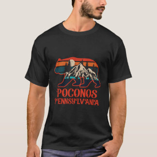 T-shirt Poconos Mounts Pennsylvanie Pa Bear Randonnées sol