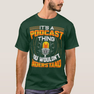 T-shirt Podcast Animateur Funny Radio Podcasting Podcaster