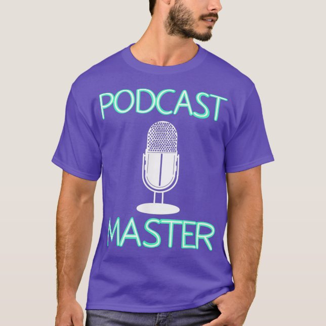 T-shirt Podcast cool Master Funny Microphone Boss Cadeau (Devant)