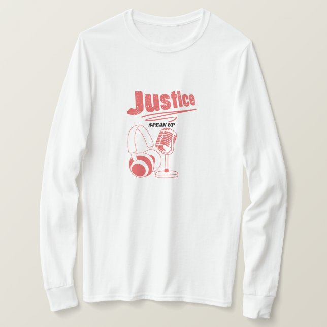 T-shirt Podcast pour Justice Shirt (Design devant)