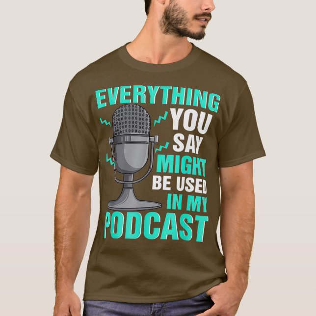 T-shirt Podcaster Inspiré Podcasting Podcast connexes Podc (Devant)