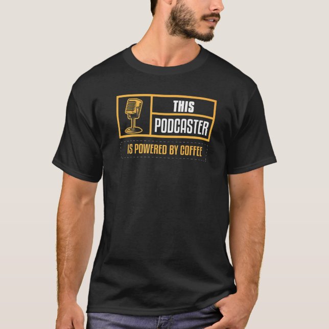 T-shirt Podcaster Podcasting Café Interview Radio Conten (Devant)