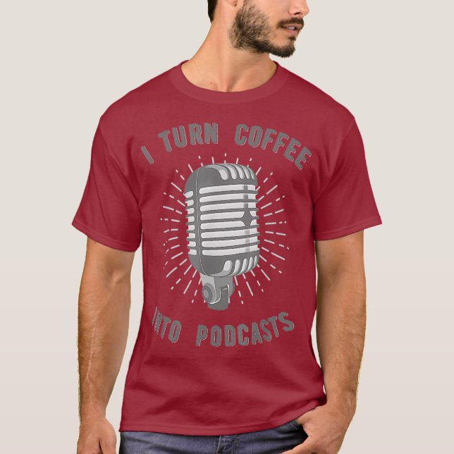 T-shirt Podcasting amusant Café Diffusion Podcast Tee (Devant)