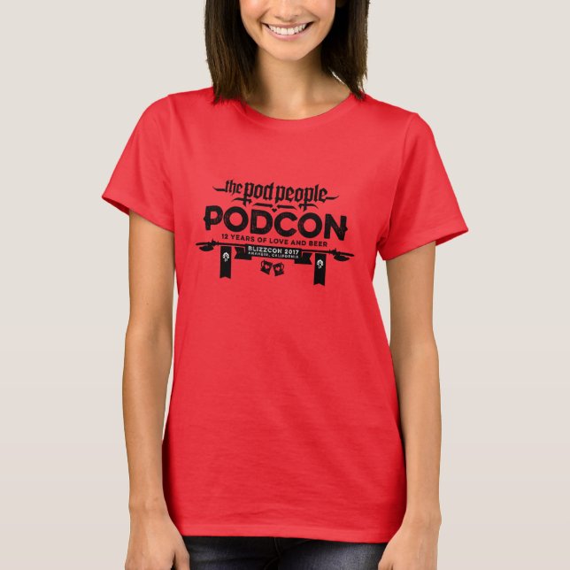 T-shirt Podcon 2017 Chemise ! - logo noir (Devant)