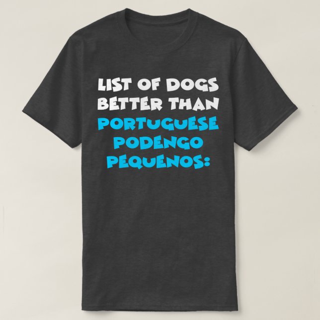 T-shirt Podengo Pequeno 4 (Design devant)
