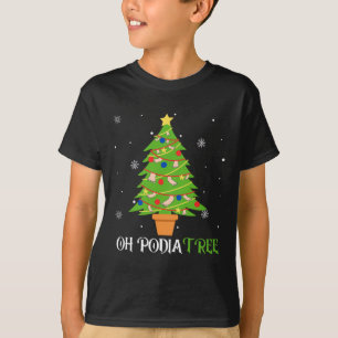 T-shirt Podiatrié noël arbre podiatre pied médical comme
