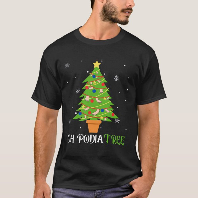 T-shirt Podiatry Christmas Tree Podiatrist Foot Medical Is (Devant)