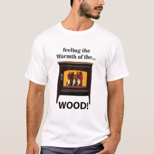 T-shirt Poêle à bois Chaud