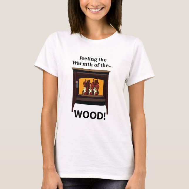 T-shirt Poêle à bois Chaud (Devant)