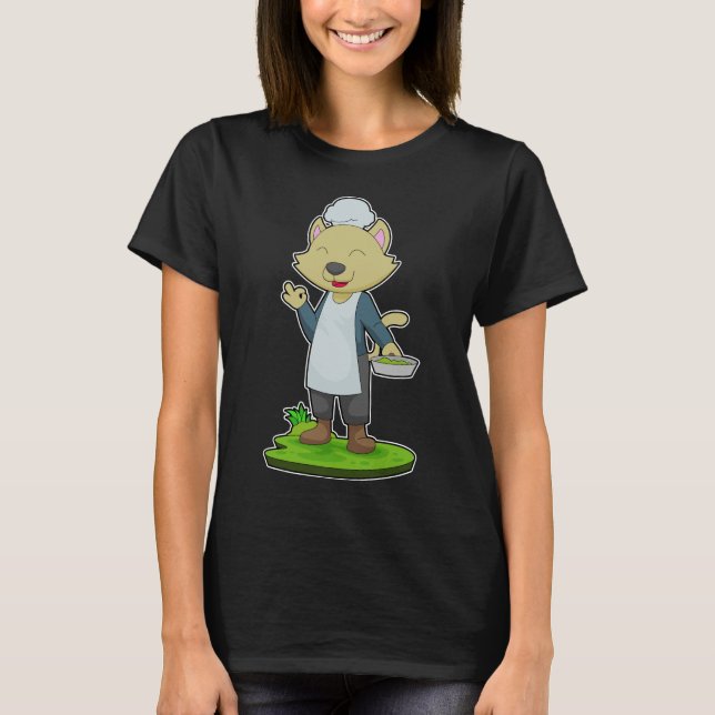 T-shirt Poêle à frire Chef Chat (Devant)