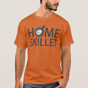 T-shirt Poêle à frire de cuisine Casserole Maison Cartoon 