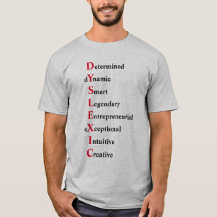 T-shirt Poème acrostique dyslexique ROUGE