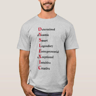 T-shirt Poème acrostique dyslexique ROUGE