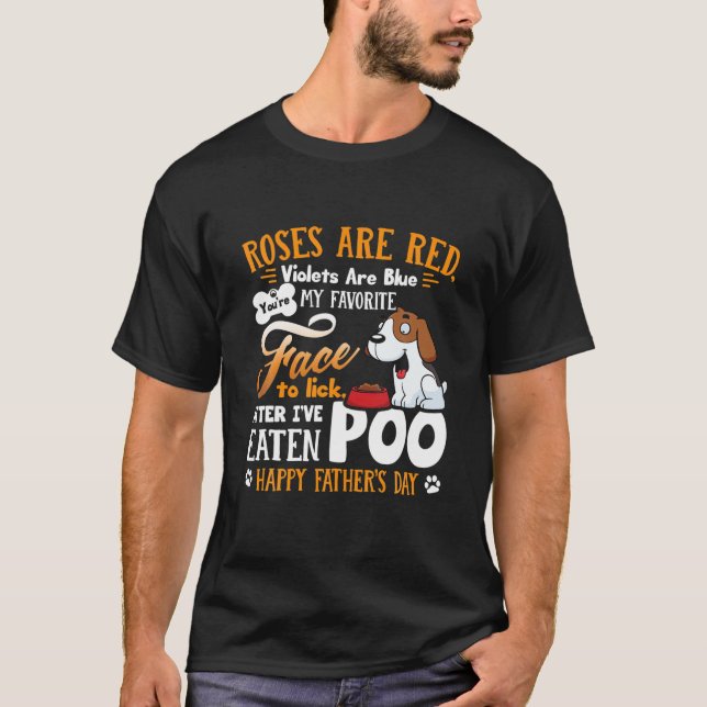 T-shirt Poème de chien drôle Fête des pères heureuse (Devant)