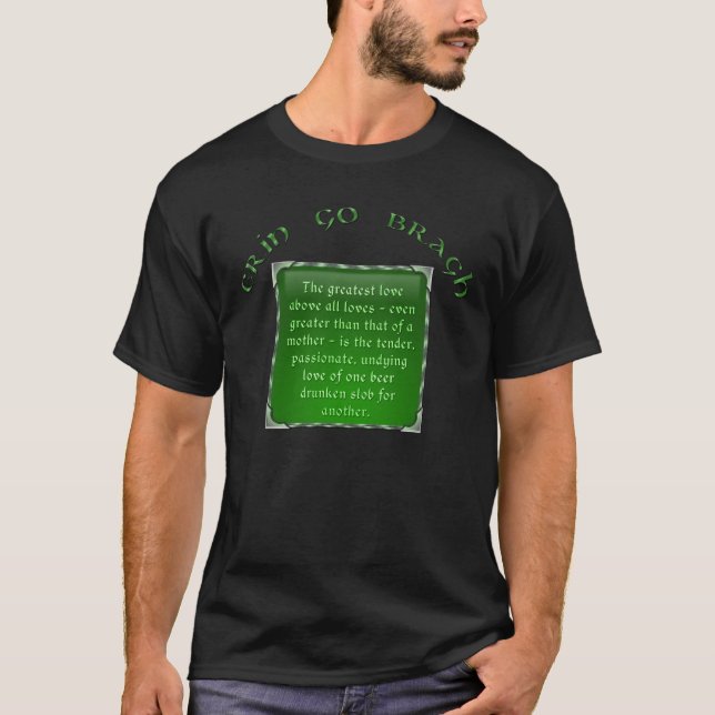 T-shirt Poème de la Saint Patrick - Amour d'une Slob ivre (Devant)