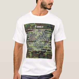 T-shirt Poème de Military Brother et Sister's intitulé Fam