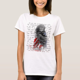 T-shirt poème d'épouse d'armée