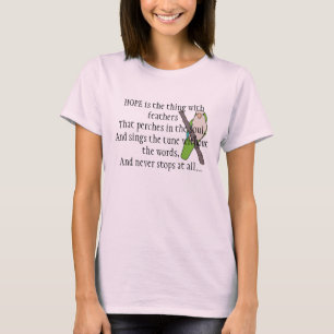 T-shirt Poème d'espoir par Emily Dickinson avec la