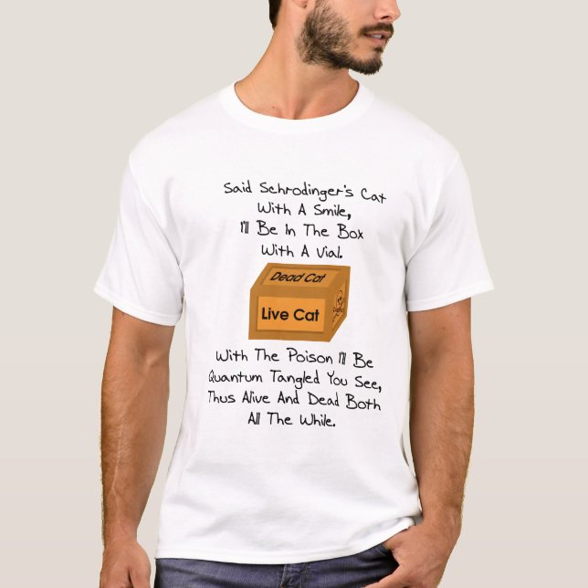 T-shirt Poème du chat de Schrodinger (Devant)