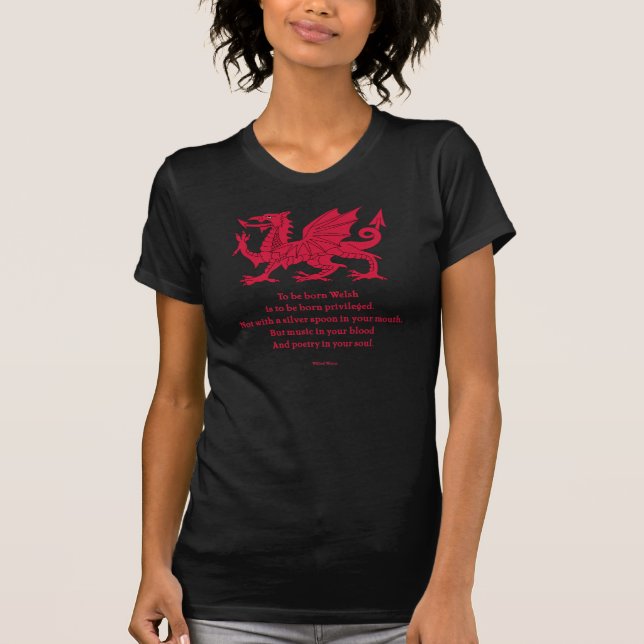 T-shirt Poème né de Gallois avec le dragon (Devant)