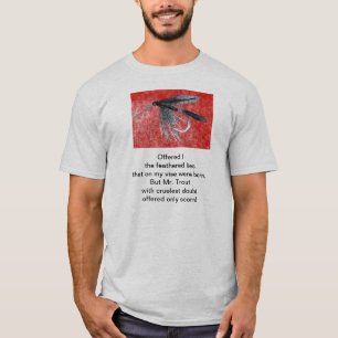 T-shirt Poème original "de truite cruelle" avec l'art de