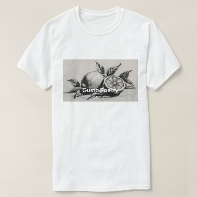 T-shirt Poésie citron et gusto orange (Design devant)